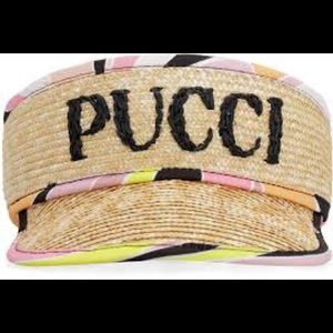 Emillio Pucci visor straw hat